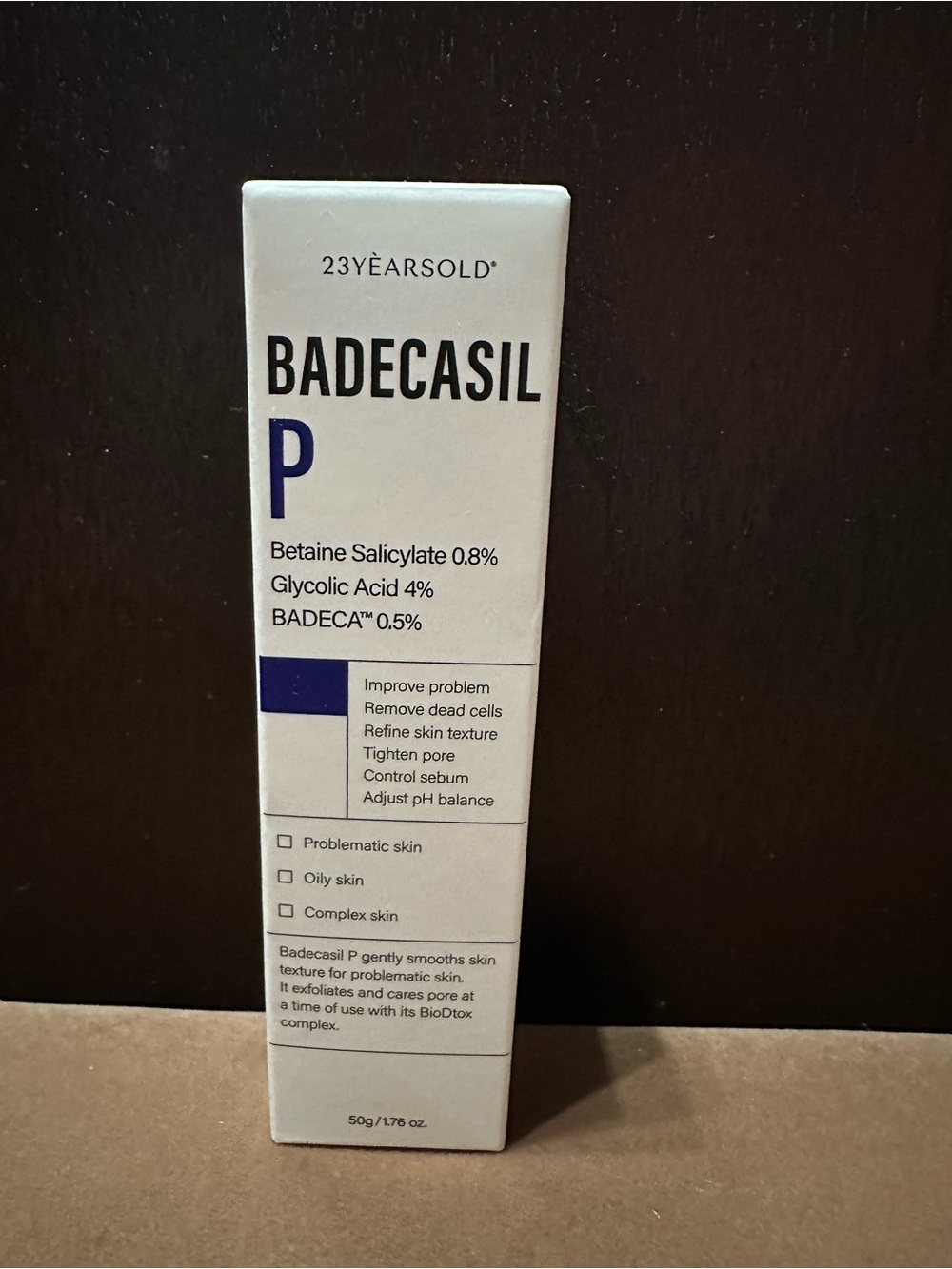 23YEARSOLD Badecasil P Exfoliating Cream AHA BHA 50g New in Box